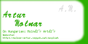 artur molnar business card
